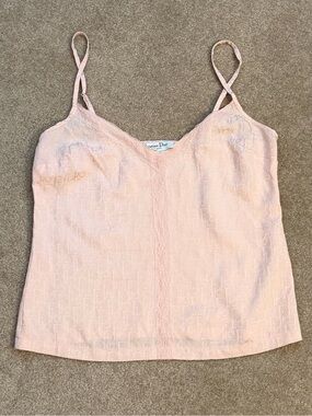 Vintage Christian Dior Diorissimo Trotter Pink Camisole